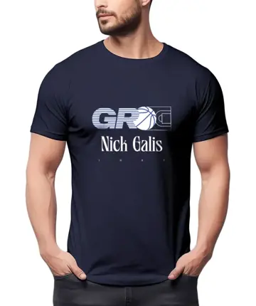 nickgalis.com Ανδρική Κοντομάνικη Μπλούζα Μπλε - Nick Galis GR