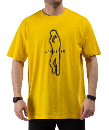 nickgalis.com Ανδρική Κοντομάνικη Μπλούζα Κίτρινη - Nick Galis 'Gangster's Figure'