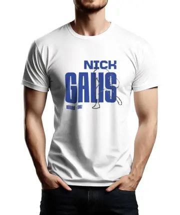 nickgalis.com Ανδρική Κοντομάνικη Μπλούζα Λευκή - Nick Galis 'The Basketball Player'