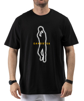 nickgalis.com Ανδρική Κοντομάνικη Μπλούζα Μαύρη - Nick Galis 'Gangster's Figure'