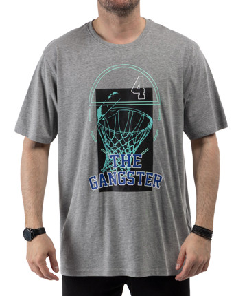 nickgalis.com Ανδρική Κοντομάνικη Μπλούζα Ανθρακί - Nick Galis 'Basketball'