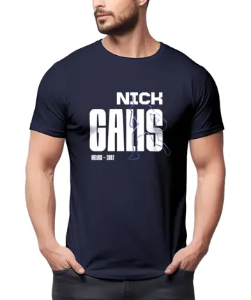 nickgalis.com Ανδρική Κοντομάνικη Μπλούζα Μπλε - Nick Galis 'The Basketball Player'