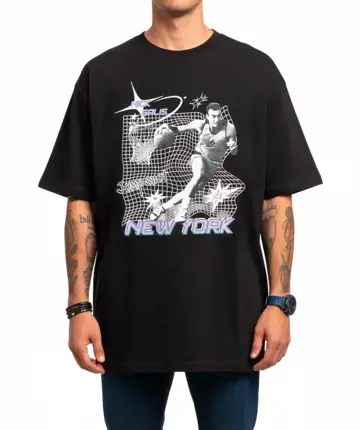 nickgalis.com Ανδρική Κοντομάνικη Μπλούζα Μαύρη - Nick Galis 'Court Dreams'