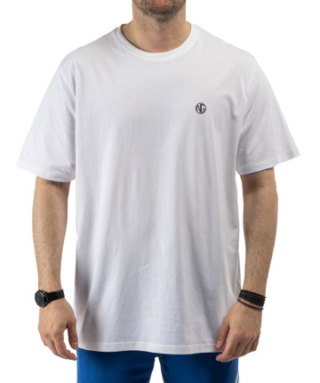 nickgalis.com Ανδρική Κοντομάνικη Μπλούζα Λευκή - Nick Galis 'The G.O.A.T.' 