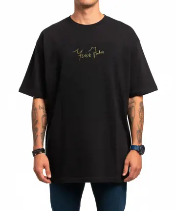 nickgalis.com Ανδρική Κοντομάνικη Μπλούζα Μαύρη - Nick Galis 'Never Give Up'