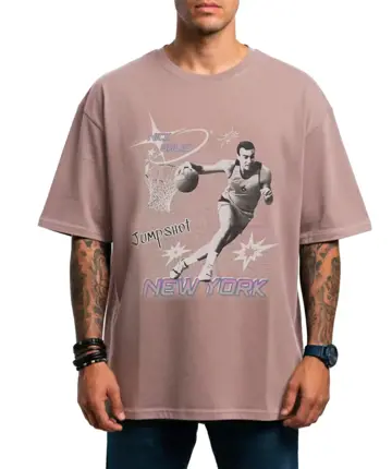 nickgalis.com Ανδρική Κοντομάνικη Μπλούζα Ροζ - Nick Galis 'Court Dreams'